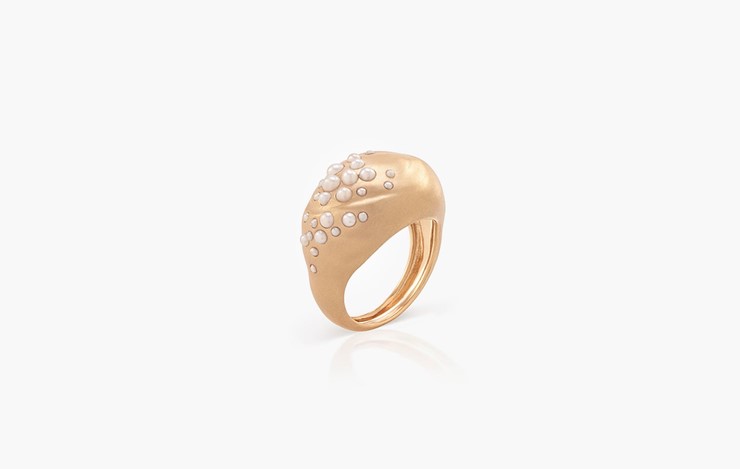 DROP PEARL OVAL RING